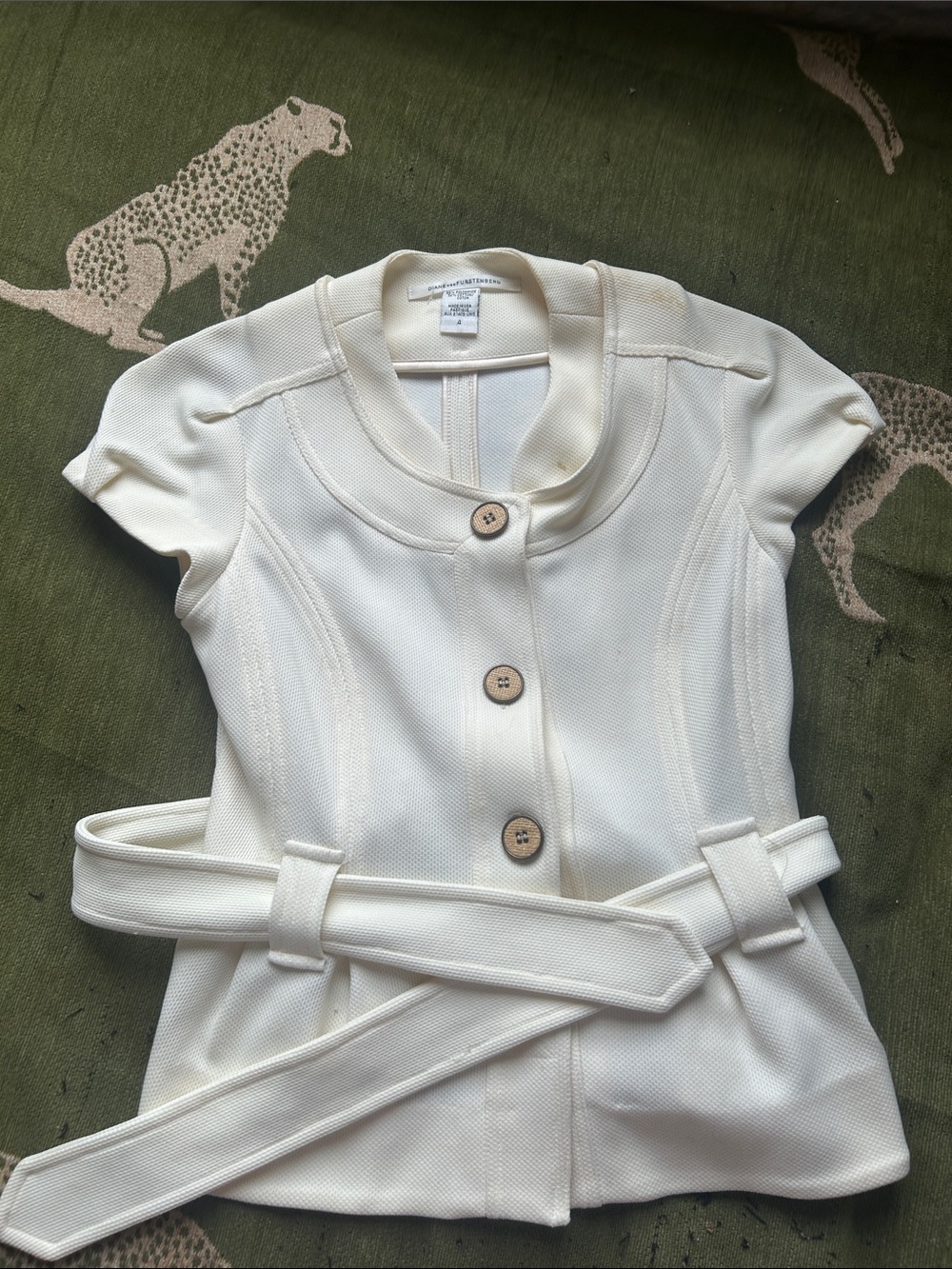 Diane von Furstenberg wrap top.